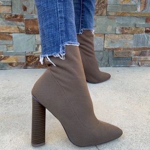 Khaki Sock Booties